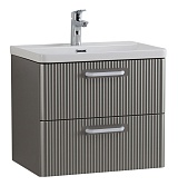 BelBagno Тумба с раковиной Due 50 подвесная Сатин ручки Белые